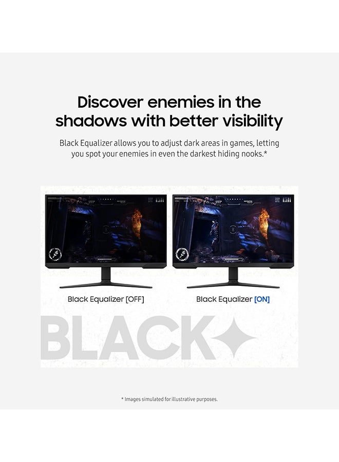 32 inch Odyssey G3 G30D Gaming Monitor (1920x1080) FHD With 180Hz Refresh Rate, 1ms Response Time, Virtual Aim point, Black Equalizer, Eye Saver Mode, 3 side borderless, x2 HDMI & AMD FreeSync, HAS(Tilt, Swivel, Pivot) | LS32DG302EMXUE Black