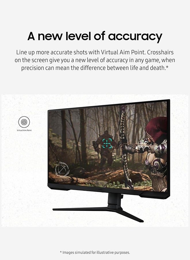 32 inch Odyssey G3 G30D Gaming Monitor (1920x1080) FHD With 180Hz Refresh Rate, 1ms Response Time, Virtual Aim point, Black Equalizer, Eye Saver Mode, 3 side borderless, x2 HDMI & AMD FreeSync, HAS(Tilt, Swivel, Pivot) | LS32DG302EMXUE Black