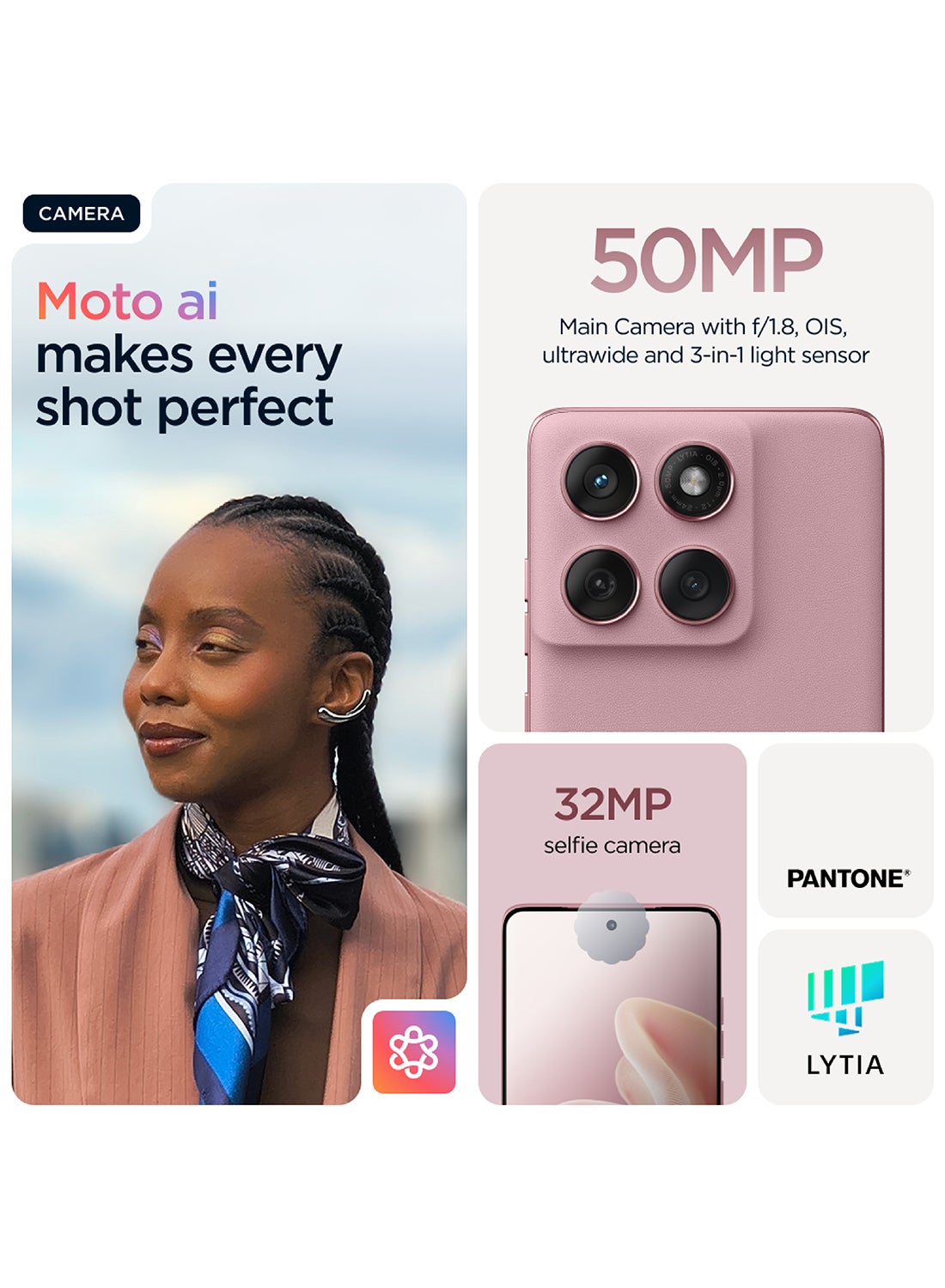 Edge 60 Fusion 5G Dual SIM Pantone Zephyr 12GB RAM  256GB - Middle East Version