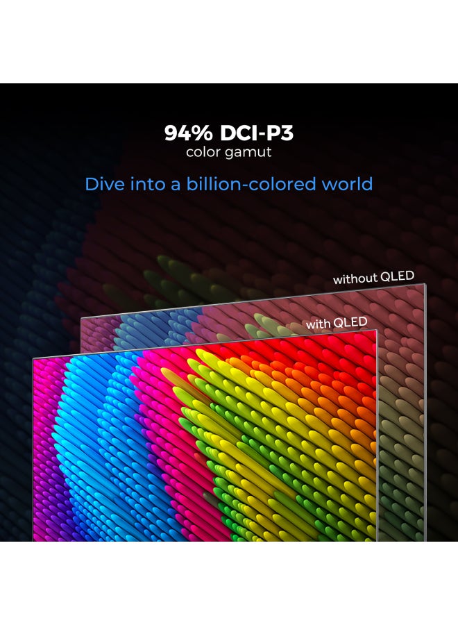 65 Inch 4K QLED Smart Google TV | Gaming@120 Hz | Dolby Vision & Atmos | MEMC/VRR/ALLM | 2+32GB RAM/ROM | Voice Control | HDR10 | Chromecast | HDMI 2.1 | Premium Bezel-Less Design - H65S80FUX Black S80FUX black
