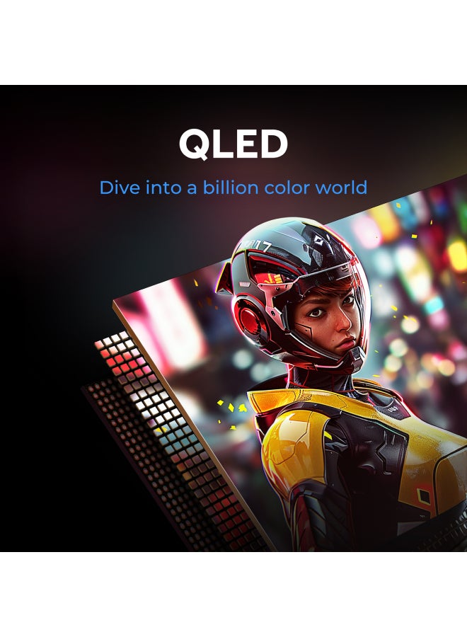 65 Inch 4K QLED Smart Google TV | Gaming@120 Hz | Dolby Vision & Atmos | MEMC/VRR/ALLM | 2+32GB RAM/ROM | Voice Control | HDR10 | Chromecast | HDMI 2.1 | Premium Bezel-Less Design - H65S80FUX Black S80FUX black