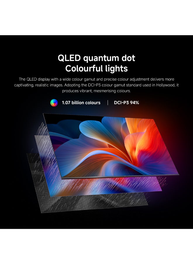 TV A Pro 55" 2026 | Google TV | 4K QLED Display | Dolby Audio, DTS-X, And DTS Virtual:X | Premium Metal Finish| 360° Bluetooth Remote Control L55MB-APME black