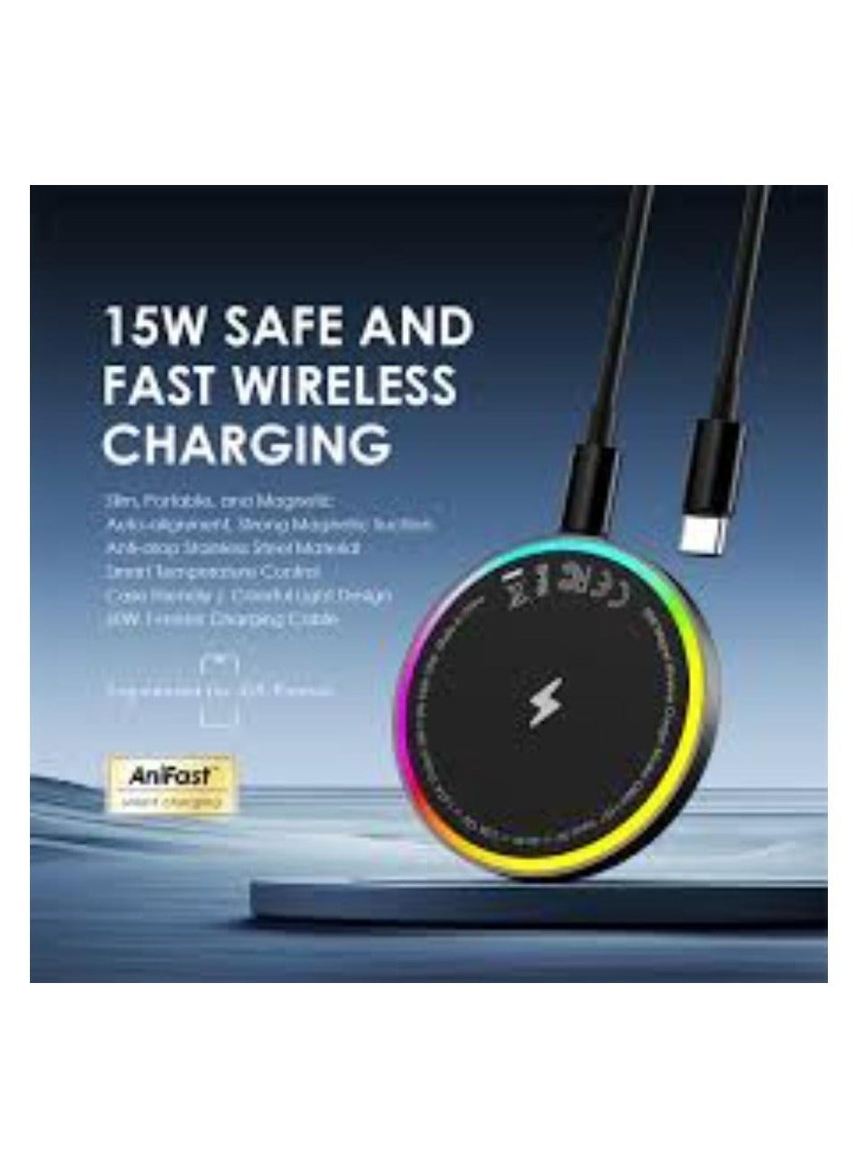oraimo PowerDock 15W Magnetic Wireless Charging Pad Black