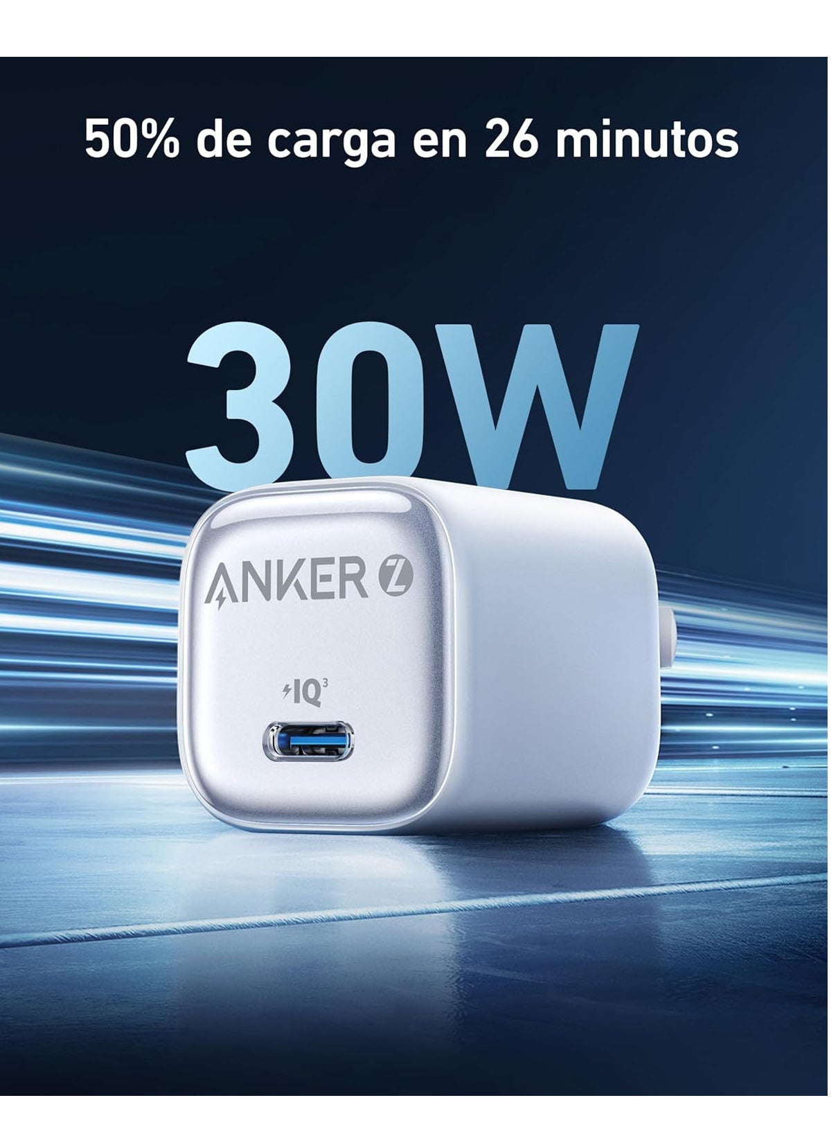 Zolo 1C Wall Charger Type-C 30W Fast Charging, Improved Temperature Control, Small Design And Charge 3X Faster, Compatible With iPhone, iPad, Samsung - White