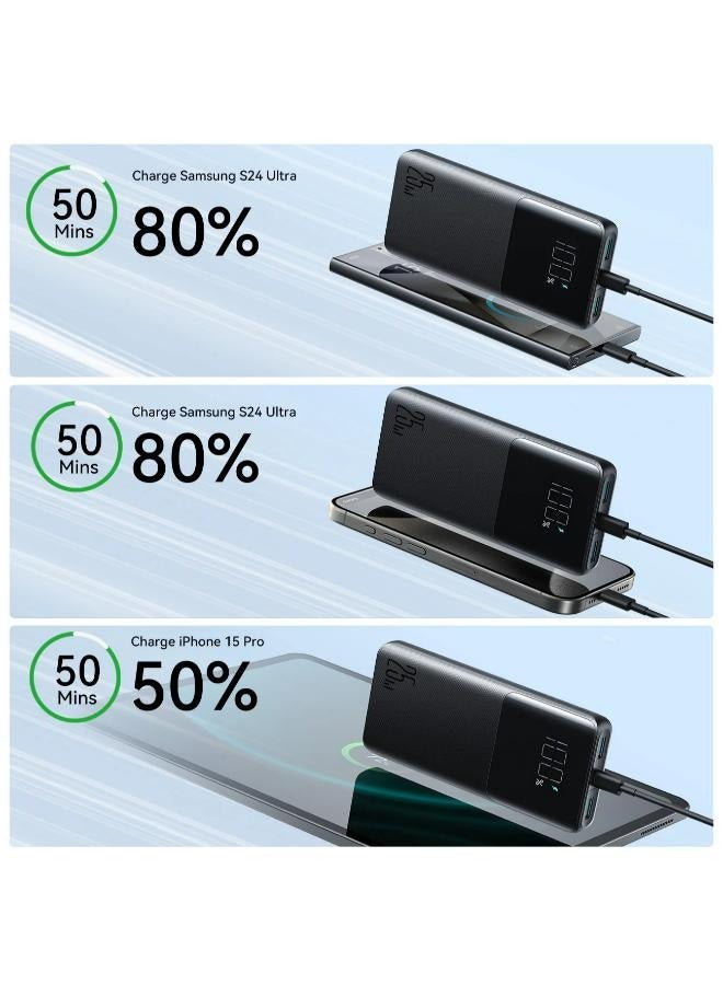 10000 mAh JR-PBF20 25W digital fast charge mobile powerbank 10000mAh black