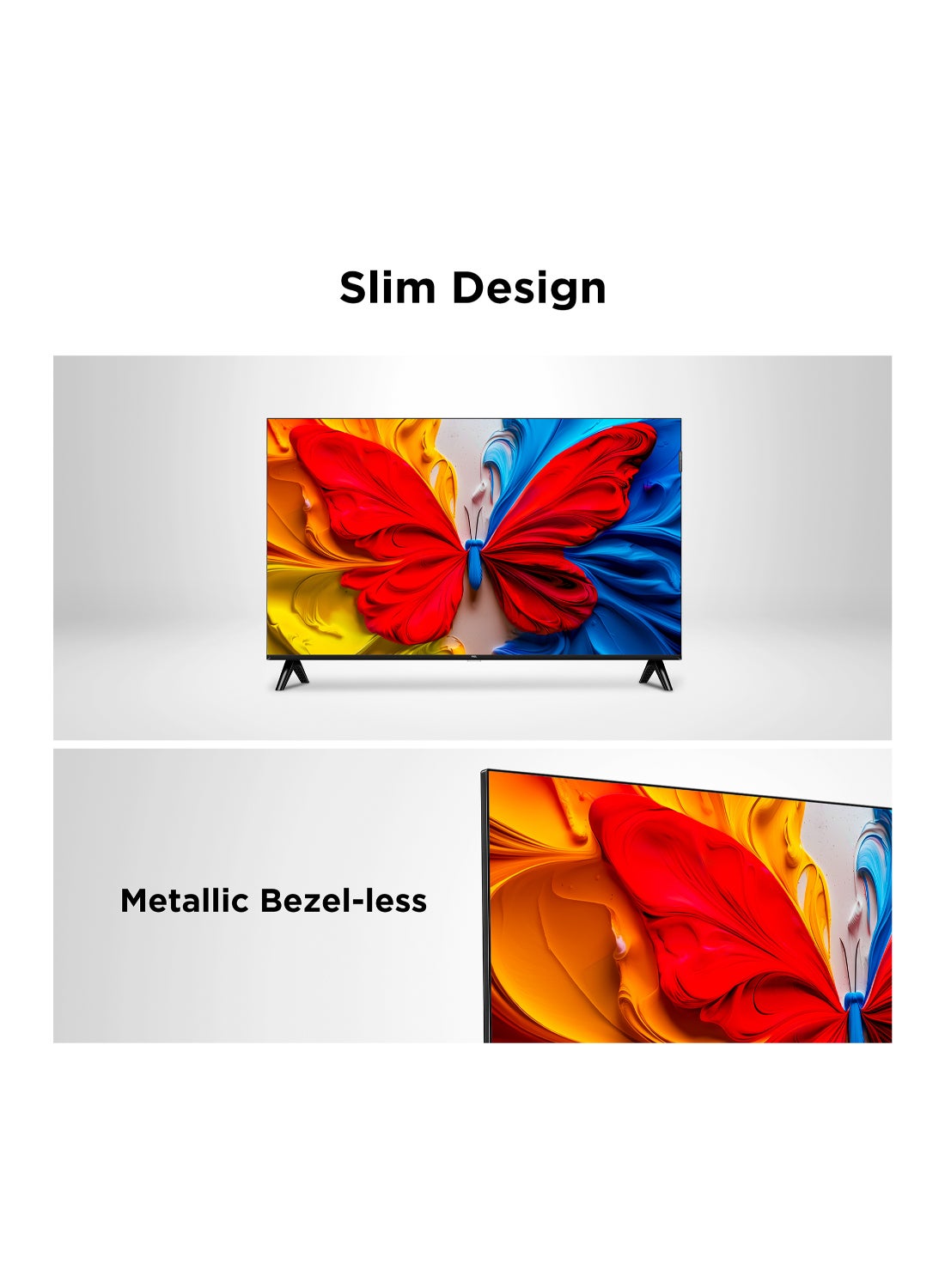 43 Inch Smart TV QLED HDR 10 Google TV, FHD, 60Hz, Dolby Audio, Game Mode, Multiple Eye Care with Slim Design, Google Cast, (2025 Model), 43S5K Black