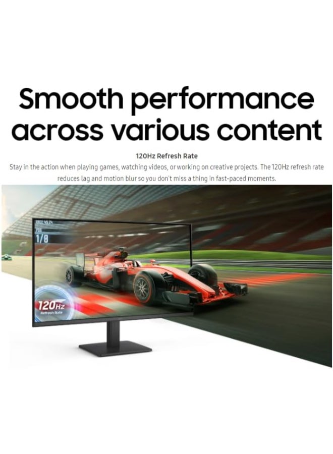 27 inch Essential Monitor S32GF, IPS Display, FHD Resolution,  120Hz Refresh Rate, 5ms, Flicker Free, Eye Saver Mode for Gaming and Office Use LS27F320GAMXUE Black