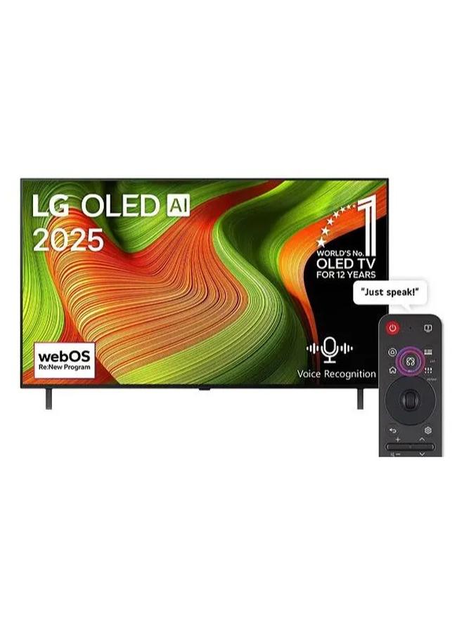 55 inch OLED AI B5 4K 120Hz Smart TV AI Magic Remote WebOS25 Dolby Vision / HDR10 / H / Dolby Atmos, Model Year [2025], 2 Year Warranty, OLED55B56LA black