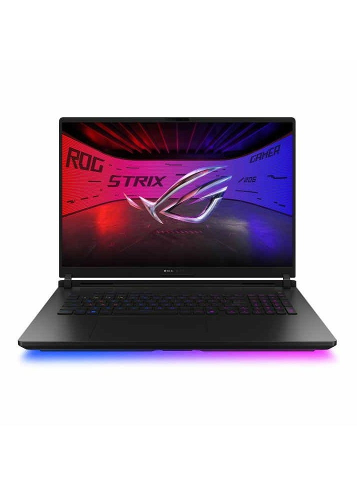 ROG Strix Scar 18 Gaming Laptop With 18-inch 2.5K Display 240Hz, Intel Core Ultra 9 275HX/32GB DDR5 RAM/1TB PCIe 4.0 SSD/Windows 11/12GB Nvidia GeForce RTX 5070Ti With ROG Backpack and ROG Gladius III Mouse and ROG Fusion II 3 English/Arabic Black