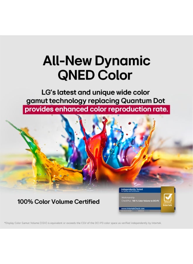 75 inch LG QNED AI QNED80 4K Smart TV, 60Hz, AI Magic remote HDR10, WebOS25, α7 AI Processor 4K Gen8, Model Year 2025, 2 Year Warranty, 75QNED80A6A Black