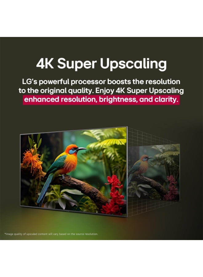 75 inch LG QNED AI QNED80 4K Smart TV, 60Hz, AI Magic remote HDR10, WebOS25, α7 AI Processor 4K Gen8, Model Year 2025, 2 Year Warranty, 75QNED80A6A Black