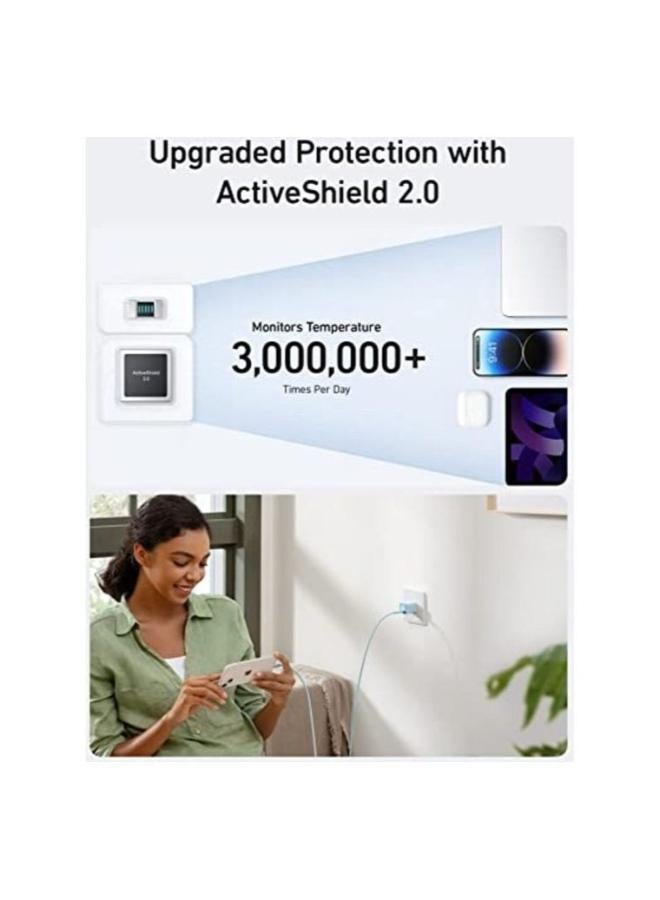 Nano USB C Charger Block, 30W PIQ 3.0 Foldable Iphone Charger Fast Charging
