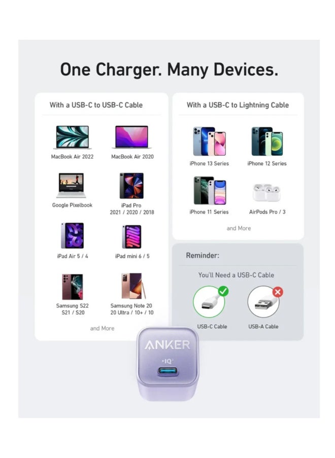 B2639 - Charger 30W With Type-C To Type-C Cable