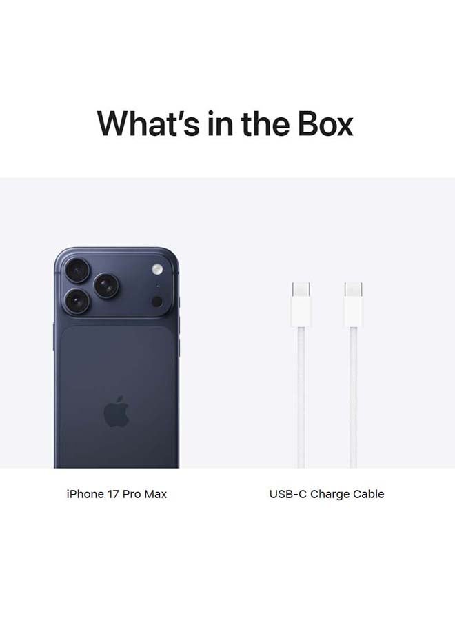 iPhone 17 Pro Max 512GB (Nano SIM + eSIM) Deep Blue 5G  With FaceTime - International Version