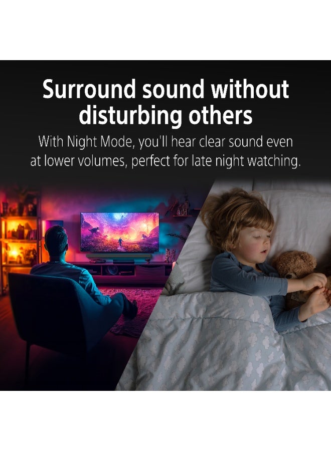 BRAVIA Theater System 6 – 5.1ch Home Theater with Dolby Atmos & DTS:X, Wireless Rear Speakers & Subwoofer, Bluetooth, BRAVIA Connect (Model HT-S60) HT-S60 black