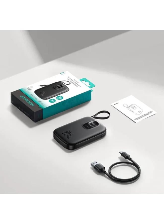 10000 mAh JOYROOM JR-PBF17 PD 22.5W Fast Charging 10000mAh High Capacity Power Bank with Type C Cable black