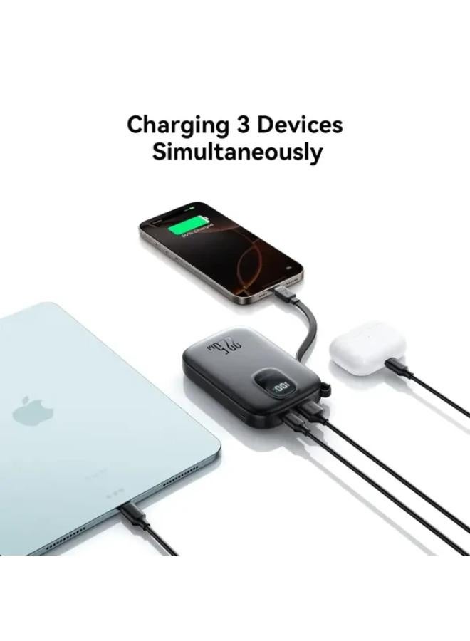 10000 mAh JOYROOM JR-PBF17 PD 22.5W Fast Charging 10000mAh High Capacity Power Bank with Type C Cable black