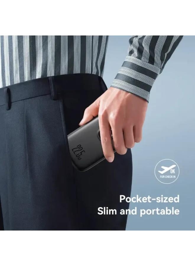 10000 mAh JOYROOM JR-PBF17 PD 22.5W Fast Charging 10000mAh High Capacity Power Bank with Type C Cable black