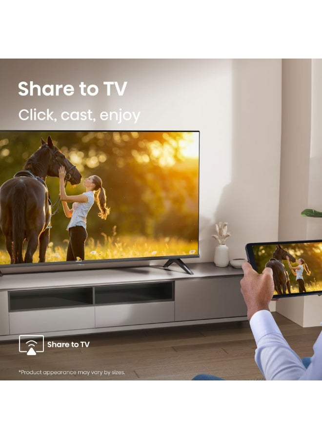 32-inch VIDAA Smart HD TV | Dolby Audio, DTS Virtual-X, HDMI, USB & Screen Mirroring, (Netflix/Youtube/Prime Video) 32A4Q Black