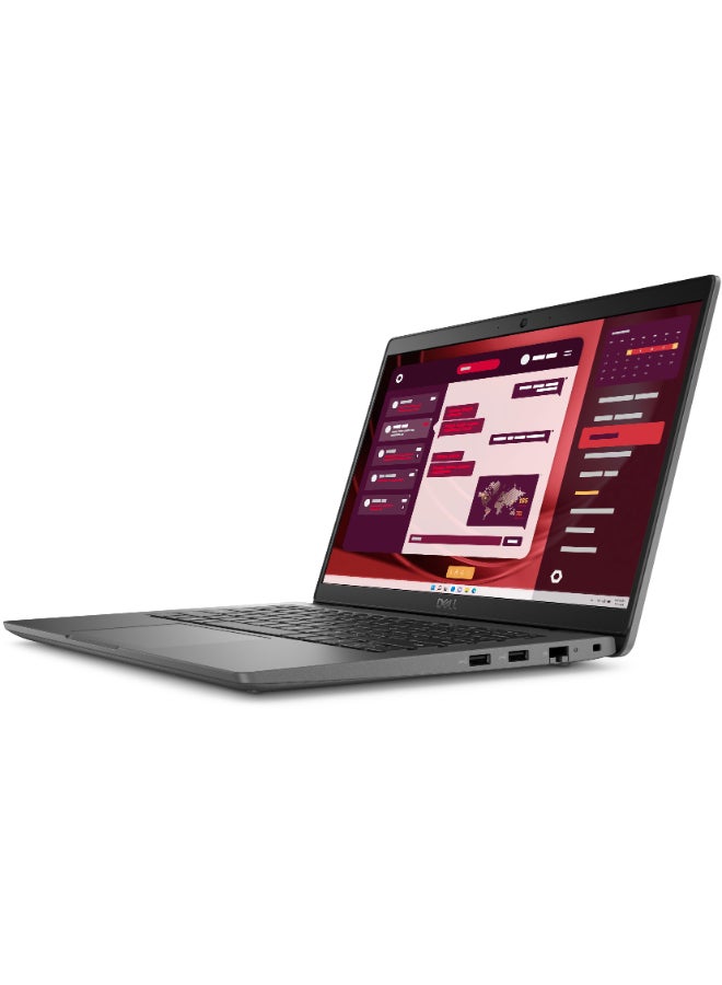 Latitude 3450 Laptop With 14 Inch Full HD (1920X1080) Display, Core Ultra 7-155U Processor/16GB RAM DDR5/512GB SSD/DOS(Without Windows)/ English/Arabic Black