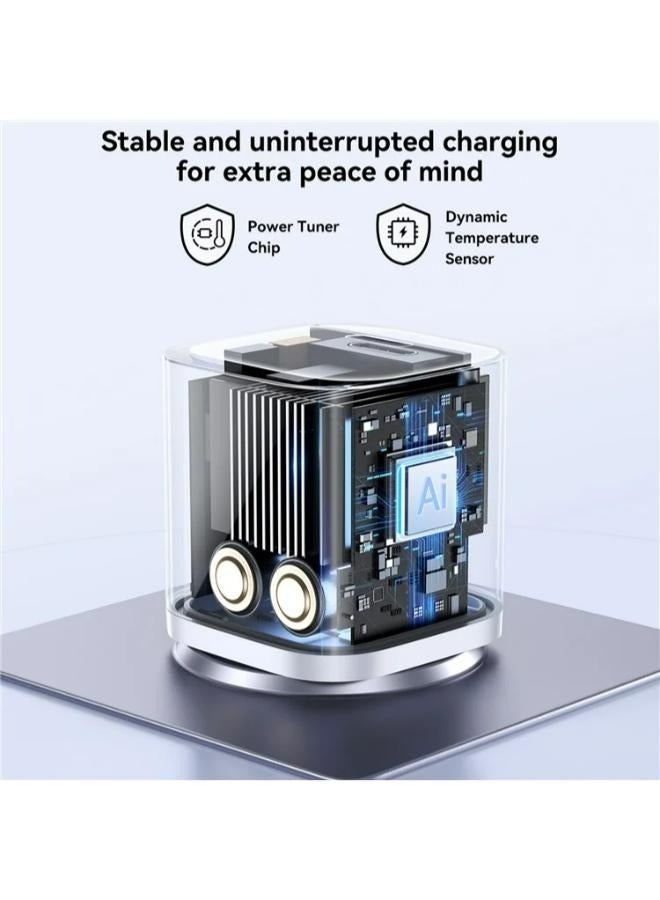 JOYROOM JR-TCG15 Mini 30W GaN Fast Charger Phone Power Adapter, EU Plug White