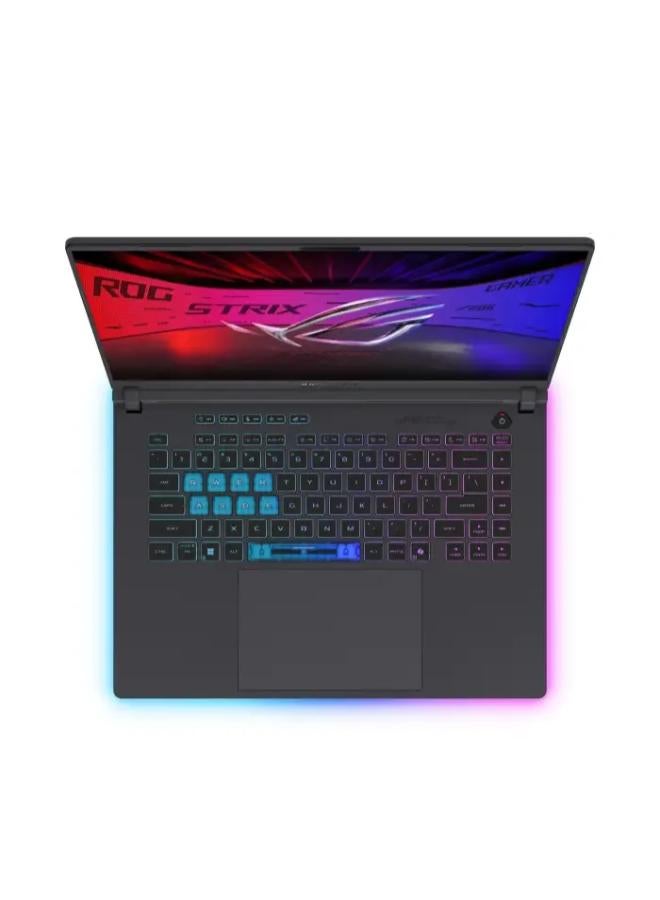 G614PR-RV161W ROG Strix G16 Laptop with 16 inch FHD / AMD Ryzen 9 8940HX / 16 GB RAM / 1 Tera SSD / NVIDIA GeForce RTX 5070 Ti Laptop GPU / English / Win11 / with ROG Backpack English Eclipse Gray