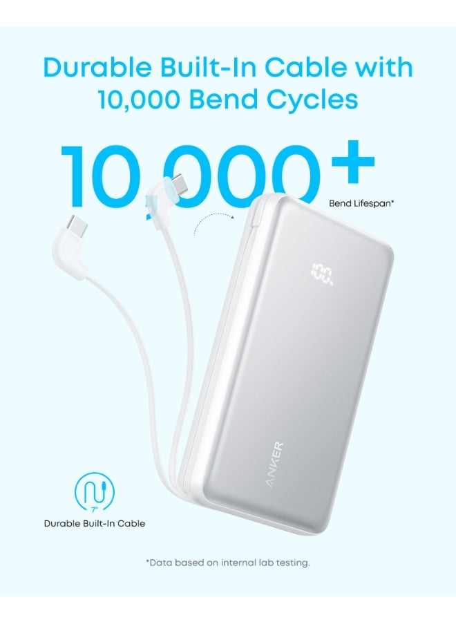 20000 mAh Zolo Power Bank, 20,000mAh 22.5W Max Portable Charger, USB-C In and Out Fast Charging Battery Pack, Slim Travel Essential Phone Power Bank, For iPhone 17/16/15 Series, iPad, MacBook Air, Galaxy, and More black
