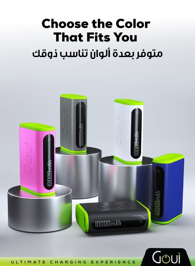 BOLT 10000mAh Power Bank | 20W PD And QC 3.0 Super Fast Charging | Compact, Airline Safe And Travel Ready | Includes Type-C Cable - Black