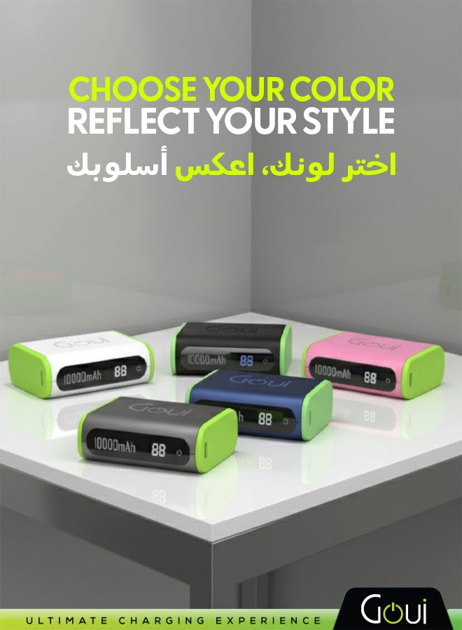 BOLT 10000mAh Power Bank | 20W PD And QC 3.0 Super Fast Charging | Compact, Airline Safe And Travel Ready | Includes Type-C Cable - Black