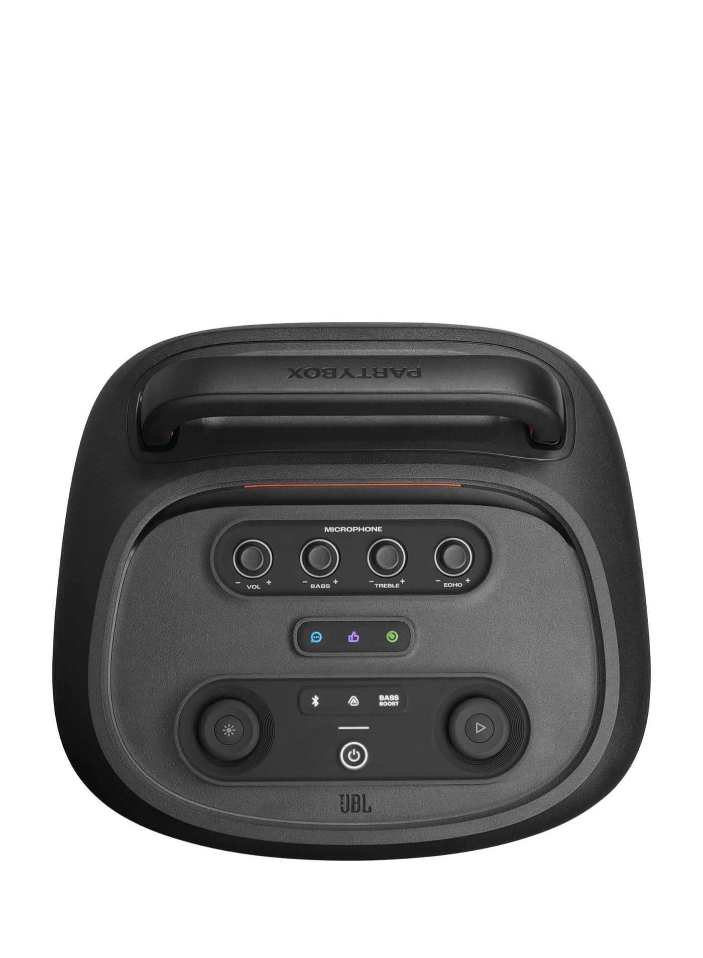 JBL PartyBox 520 Portable Bluetooth Party Speaker with AI Sound Boost, 400W Powerful Sound, Dynamic Light Show, 15H Playtime, Mic & Guitar Inputs, IPX4 Splashproof, Telescopic Handle & Wheels – Black JBLPARTYBOX520EU black