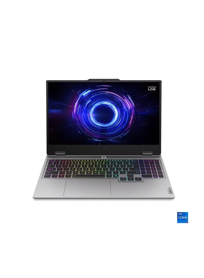 LOQ  Gaming Laptop With 15.6-Inch Full HD Display,Core i7-14700HX Processor/32GB RAM/512GB SSD/Nvidia Geforce RTX 5060 8GB Graphics/Windows 11 Home (Upgraded Version) English/Arabic Luna Grey