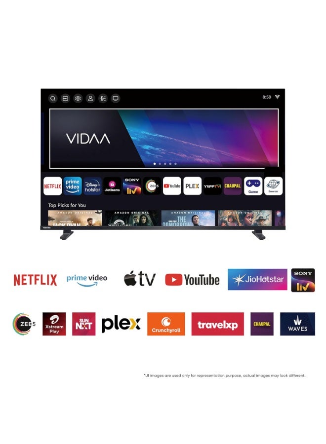 32-Inch HD Ready Smart LED TV With VIDAA OS REGZA Engine Dolby Audio 32V35RP black