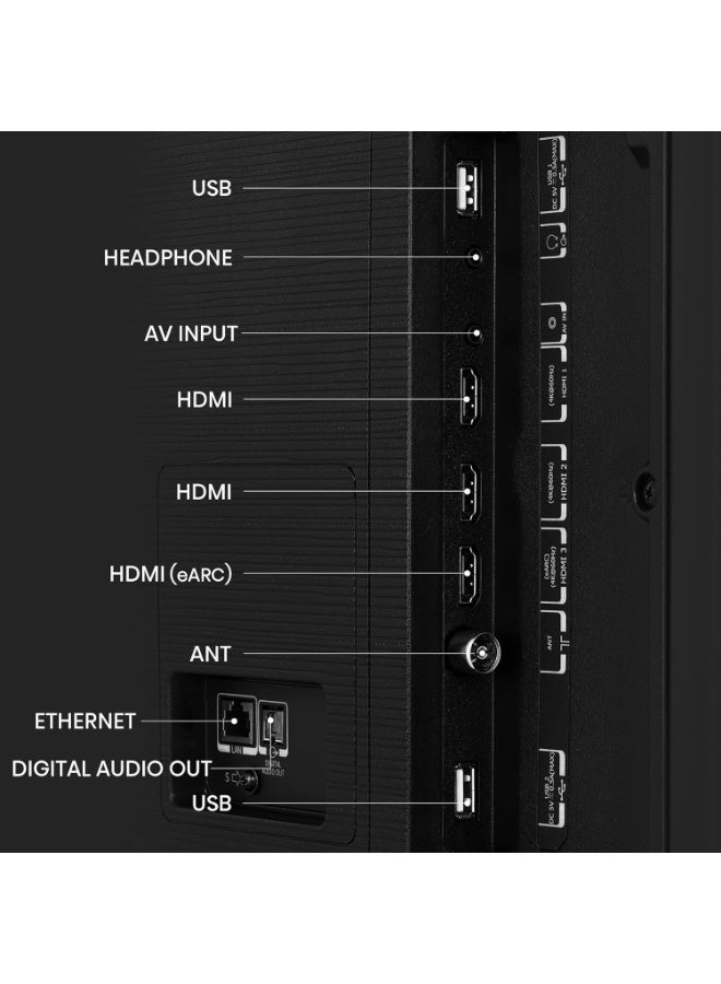 55-Inch M450RP 4K UHD Smart QLED TV With VIDAA OS Dolby Vision Dolby Atmos Quantum Dot Color 55M450RP black