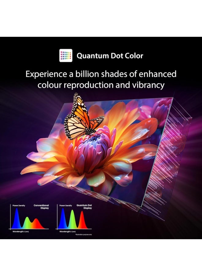 55-Inch M450RP 4K UHD Smart QLED TV With VIDAA OS Dolby Vision Dolby Atmos Quantum Dot Color 55M450RP black