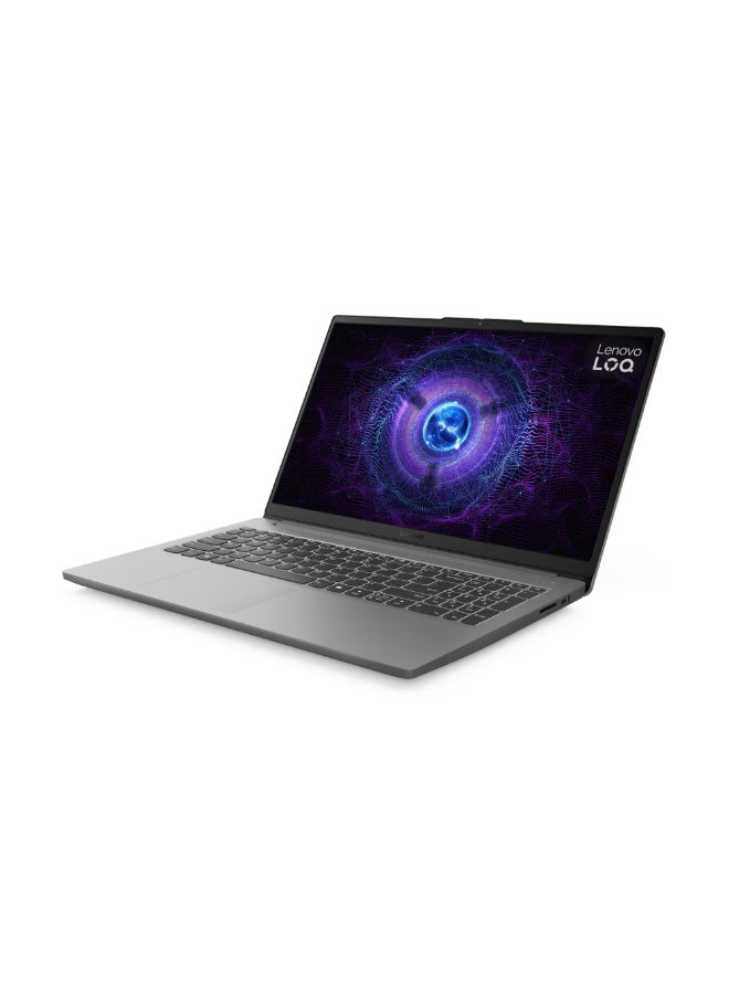 LOQ  83LK00C9US Laptop, 15.6" FHD IPS Display, Intel Core i5-12450HX, 8 GB RAM, 512 GB SSD, NVIDIA RTX 4050 6GB, Win11 Home English Luna Grey