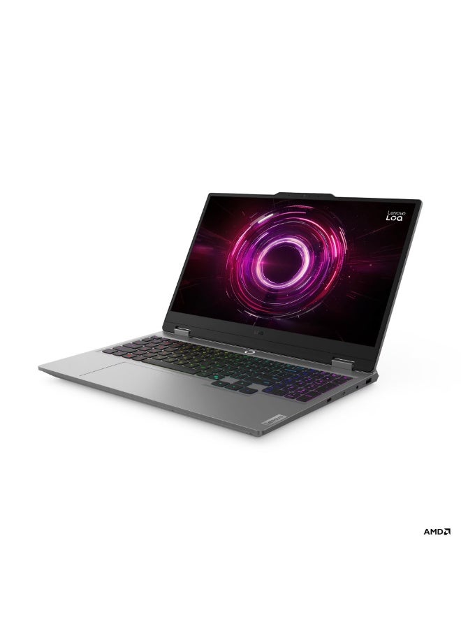 LAPTOP LENOVO LOQ 15AHP10 AMD RYZEN 7 250 RAM 16G DDR5 5600  512 SSD M2 NVME VGA NVIDIA RTX 5060 8G DDR7 15.6 FHD 144HZ  2 YEARS WARRENTY 83JG0095ED English/Arabic luna grey