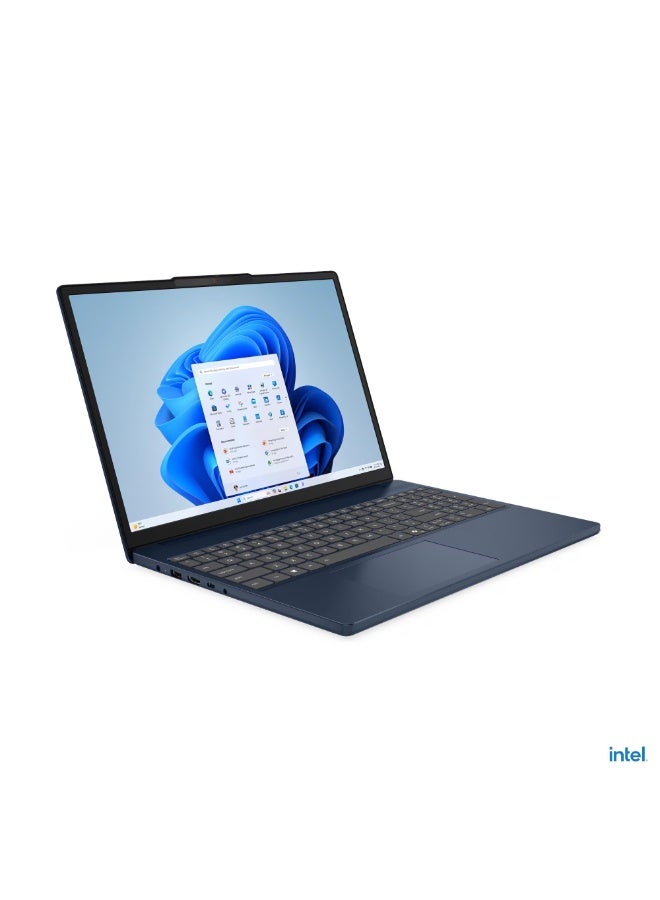 LAPTOP Lenovo Ideapad Slim 3 15IRH10 Laptop Intel Core i7 13620H RAM 16GB DDR5 4800 HDD 512GB SSD M2 NVME Intel UHD Graphics 15.3” WUXGA Blue + Bag Mouse -2 YEAR WARRENTY 83K100QRED English/Arabic Cosmic Blue