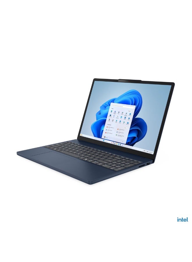 LAPTOP Lenovo Ideapad Slim 3 15IRH10 Laptop Intel Core i7 13620H RAM 16GB DDR5 4800 HDD 512GB SSD M2 NVME Intel UHD Graphics 15.3” WUXGA Blue + Bag Mouse -2 YEAR WARRENTY 83K100QRED English/Arabic Cosmic Blue