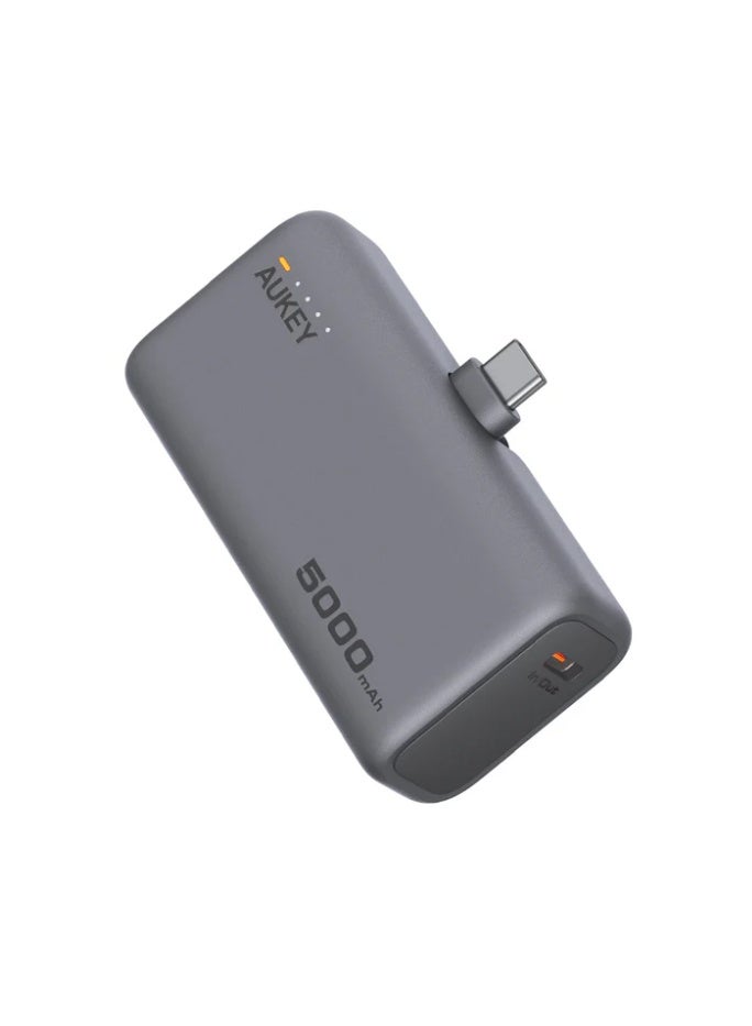 AUKEY Spark Mini 5000 Portable Power Bank with Built-in USB-C Port PB-Y59 grey
