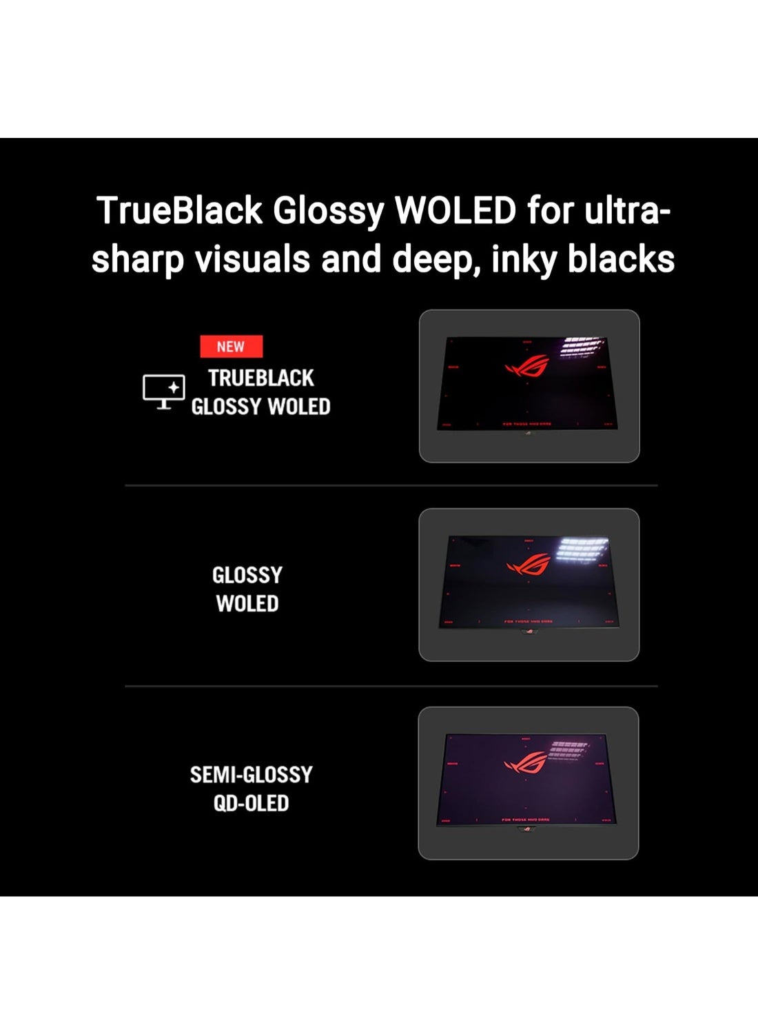 27 inch ROG Strix OLED QHD Gaming Monitor – 280Hz, 0.03ms GTG, HDR True Black 500, 10-bit 99.5% DCI-P3, G-SYNC/FreeSync, DisplayPort 1.4, HDMI 2.1, ELMB, OLED Care Pro, XG27AQWMG | 90LM0BZ0-B01171 Black Black