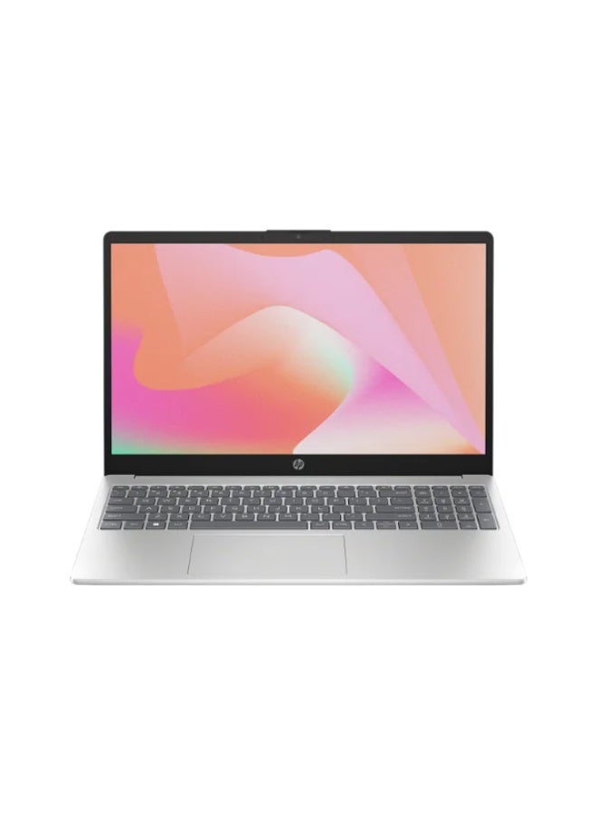 HP 15-FD0557NIA Intel Core i7-1355U 512GB SSD 8GB Ram Intel Iris Xe Graphics 15.6'' Inch FHD - Natural silver English/Arabic Natural silver