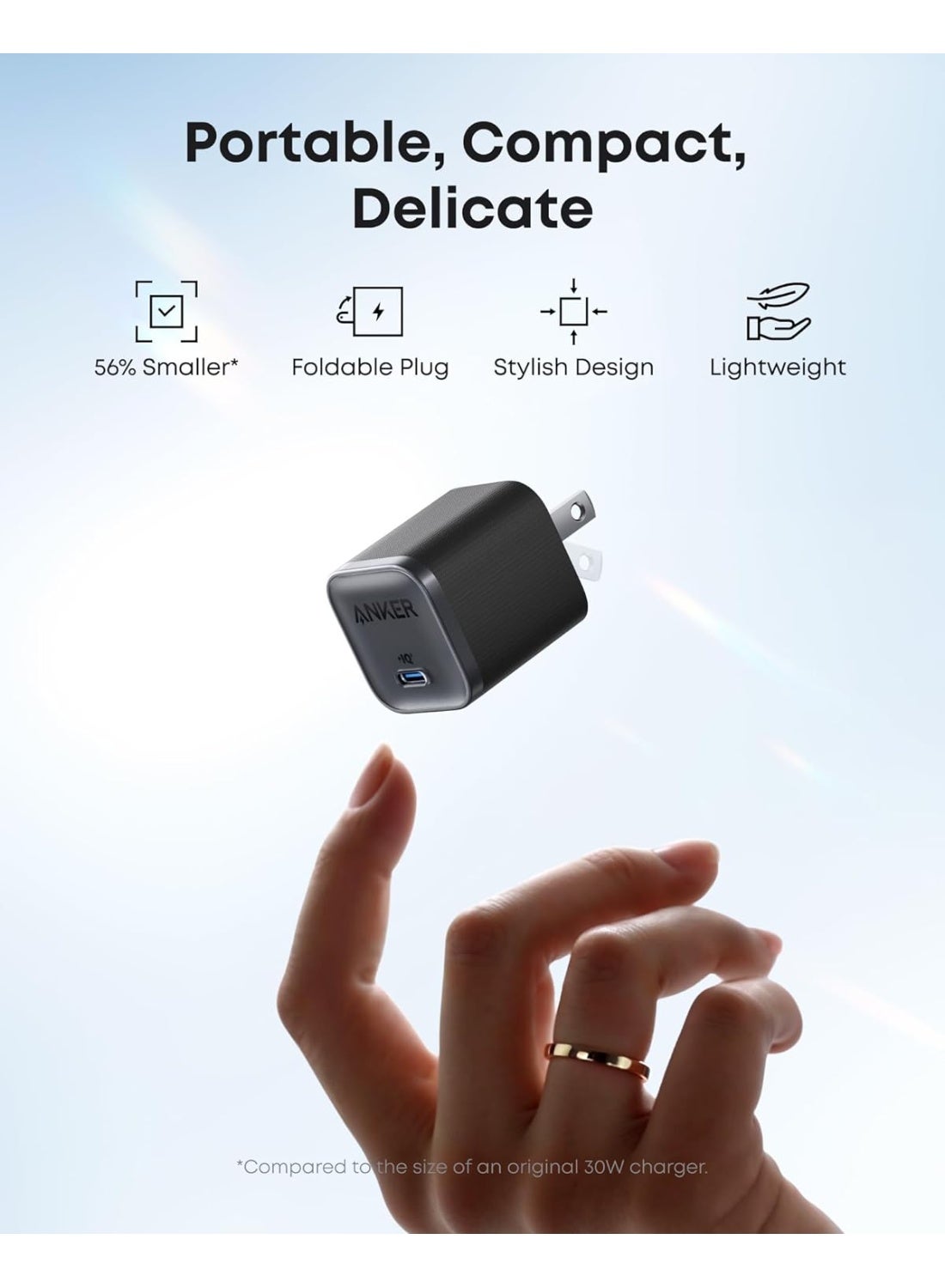 Anker Nano 45W USB C Charger Block Fast Charging Compact Foldable Plug A2692