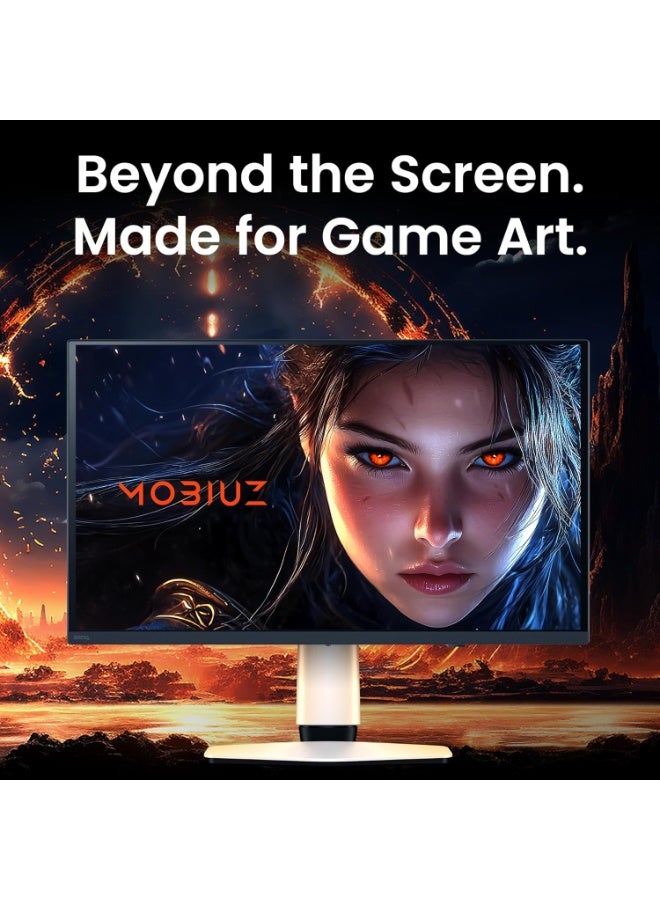 BenQ EX271UZ 27” 4K OLED 240Hz USB-C (90W) MOBIUZ 4th Gen QD-OLED Gaming Monitor 0.03ms,166 PPI, eARC, Spectral Color,USB Hub & KVM, Color Shuttle, KSA - 3 years Warranty EX271UZ White