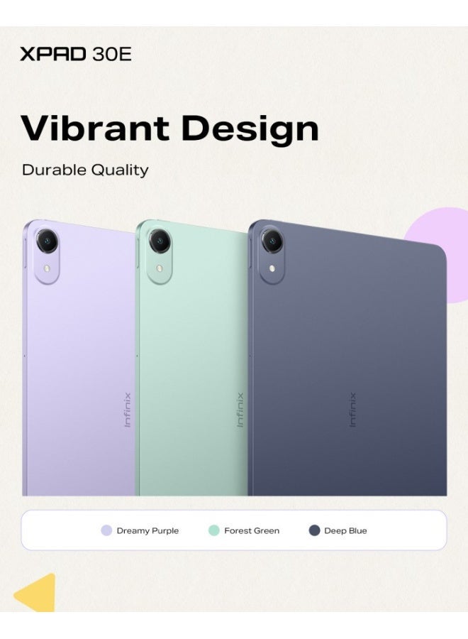 Infinix XPad 30E 4G - 128GB/4GB, 11" FHD+,IPS LCDD 60Hz Display, 7200 mAh Battery, SIM card,  Purple
