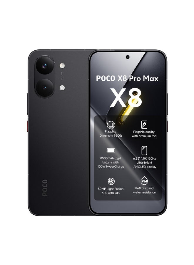 POCO X8 Pro Max Dual SIM 5G Black 12GB RAM 512GB - Global Version