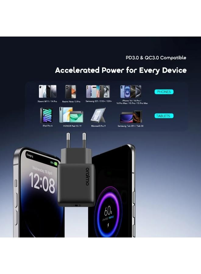 PowerGaN 251 25W GaN Fast Mini Charger Set black