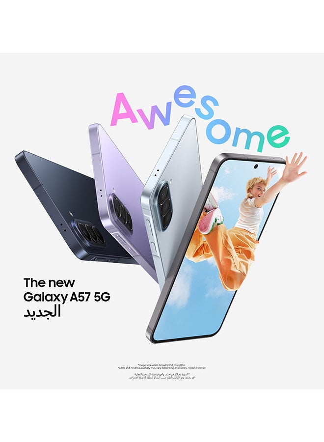 Galaxy A57 Dual SIM Awesome Icyblue 12GB RAM 256GB 5G - Middle East Version
