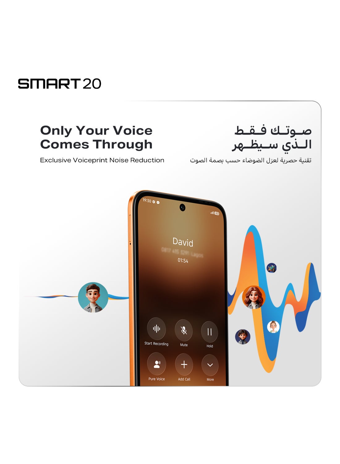 Smart 20 X6840B Smartphone 64GB Storage 4GB RAM 4G LTE 6.78-inch HD+ Display 5200mAh Battery Dual Camera - Cloudline Blue