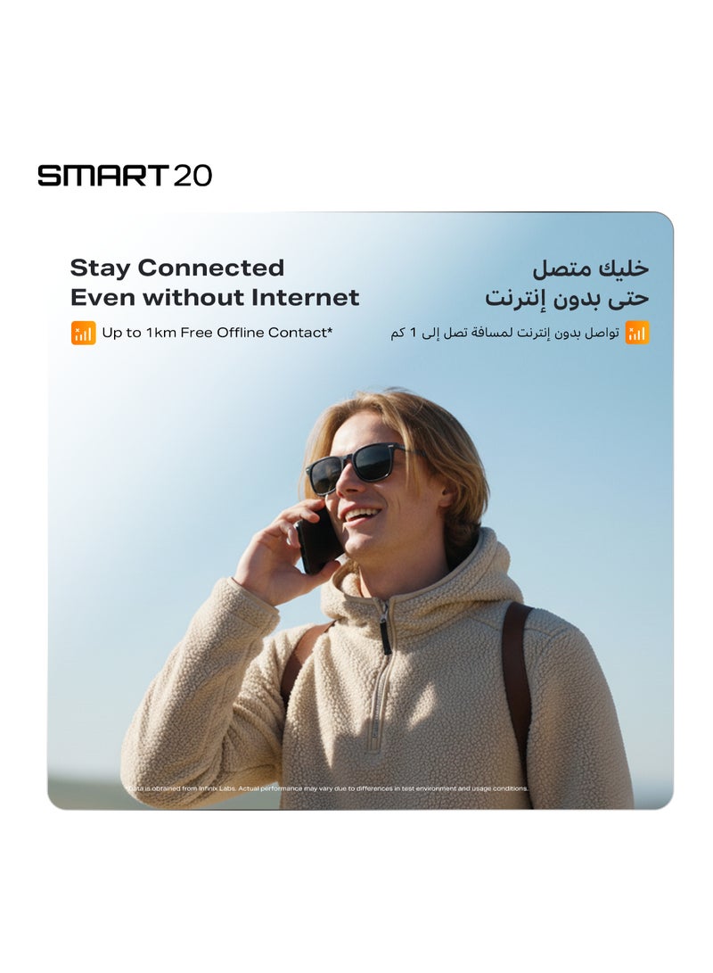 Smart 20 Dual SIM Shadow Black 8GB(4+4)RAM 64GB 4G LTE- Middle East Version