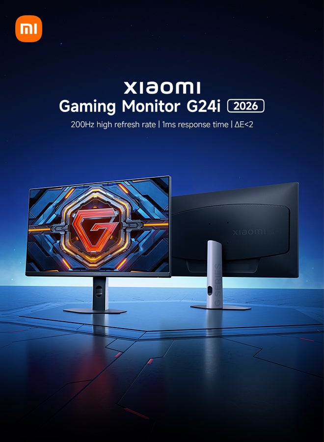 Gaming Monitor G24i 2026 23.8” FHD Fast IPS Display, 200Hz, 1ms GTG, HDR400, FreeSync Premium, 95% DCI-P3, Eye Care, DP + HDMI | P24FDA-RGGL black